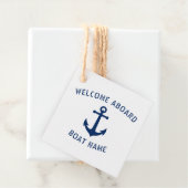 ウェルカムクアボード船の名航海の前シーいかりネイビー フェイバータグ (インサイチュ)