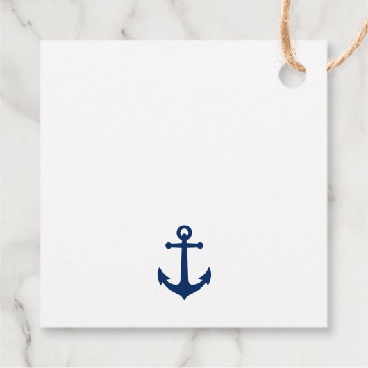 ウェルカムクアボード船の名航海の前シーいかりネイビー フェイバータグ (裏面)