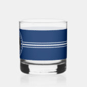 ウェルカムクアボード船名いかりロープスターズネイビー ウイスキーグラス (裏面)