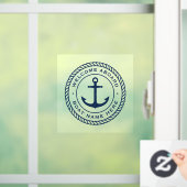 ウェルカムクアボード船名いかりロープ縁ど ウィンドウサイン (ホーム)