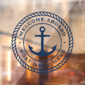 ウェルカムクアボード船名いかりロープ縁ど ウィンドウサイン (シート2)