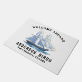 ウェルカムクアボード船名いかり形式 ドアマット (アングル)