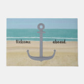 ウェルカムクアボード、いかりビーチ航海のドアマット ドアマット (正面)