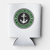 ウェルカムクオンザボート名いかりスターズグリーン 缶クーラー (正面)