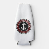 ウェルカムクオンザボート名いかりスターズレッド ボトルクーラー (正面)