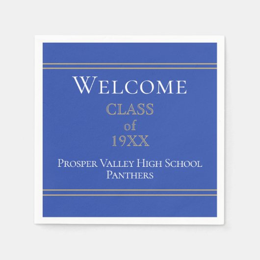 ウェルカムクラス懇親会パーティーナプキン スタンダードカクテルナプキン (正面)