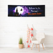 ウェルカムクリー幽霊のよく出るムハウスハローウィンパーティ 横断幕 (インサイチュ)