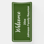 ウェルカムグリーンとホワイトネームファミリー懇親会 横断幕 (縦)