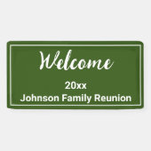 ウェルカムグリーンとホワイトネームファミリー懇親会 横断幕 (横)