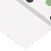 ウェルカムグリーンブラック水玉模様 テーブルクロス (アングル)