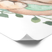 ウェルカムグリーンリーベア金ゴールドベビーシャワーのポスター ポスター (角)