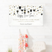 ウェルカムゲストニューイヤーパーティー名カクテル 横断幕 (インサイチュ)