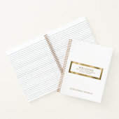 ウェルカムゲストブックホワイト金ゴールド ノートブック (内部)