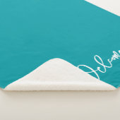 ウェルカムゲストブルーグリーン シェルパブランケット (3/4)