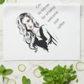 ウェルカムコーヒー キッチンタオル (折り畳み)