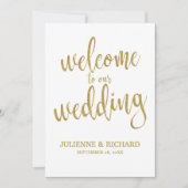 ウェルカムゴールド　お手頃ウェディングサイン (正面)