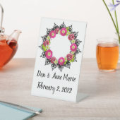 ウェルカムサイネージリースフラワーズアートフローラ 台座サイン (インサイチュ)