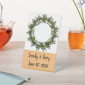 ウェルカムサイネージリースフラワーズフローラアート 台座サイン (インサイチュ)