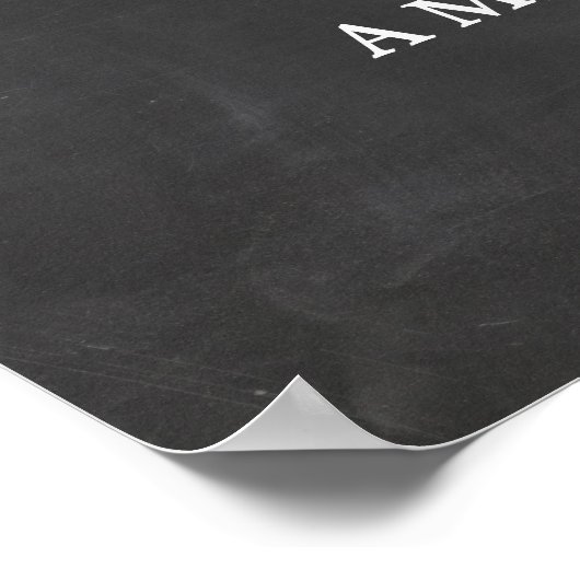 ウェルカムサインあなたのサイズを選ぶブラシ付き黒板 ポスター (角)