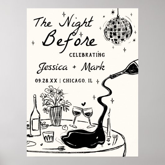 ウェルカムサインの前結婚の夜を消す ポスター (正面)