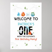 ウェルカムサインの要素を持つ1つ ポスター (正面)