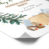 ウェルカムサインウッドランド動物ジェンダーの発表 ポスター (角)