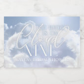 ウェルカムサインオンクラウドナイン9パンパスブライダルシャワー スパークリングワインラベル (シングルラベル)