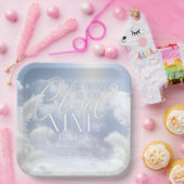 ウェルカムサインオンクラウドナイン9パンパスブライダルシャワー ペーパープレート (パーティー)