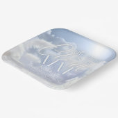 ウェルカムサインオンクラウドナイン9パンパスブライダルシャワー ペーパープレート (傾斜あり)