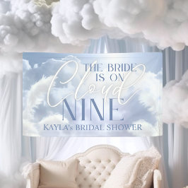 ウェルカムサインオンクラウドナイン9パンパスブライダルシャワー 横断幕