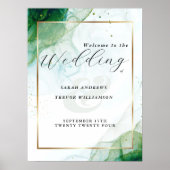 ウェルカムサインケリーグリーンアルコールインク ポスター (正面)