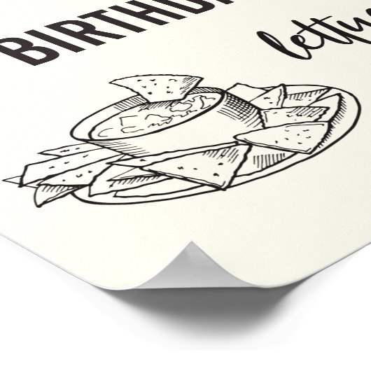 ウェルカムサインタコバースデーパーティー ポスター (角)