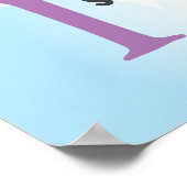 ウェルカムサインバースデーパーティークラウドと虹 ポスター (角)