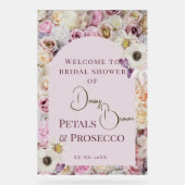 ウェルカムサインピンクフローラアーチサマーブライダルシャワー アクリルサイン (正面)