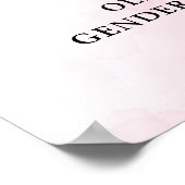 ウェルカムサインピンク&ブルー赤ちゃんシャワー性別リビール ポスター (角)