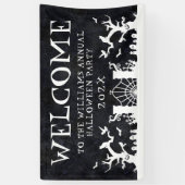 ウェルカムサインファミリー年間ハローウィンパーティバナー 横断幕 (縦)