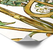 ウェルカムサインフローラアーチアールヌーボー ポスター (角)