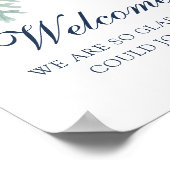 ウェルカムサインフローラ多血ブライダルシャワーポスター ポスター (角)