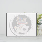 ウェルカムサインブラックトランプのポーカーチップ (スタンド正面)