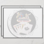 ウェルカムサインブラックトランプのポーカーチップ (正面/裏面)