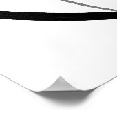 ウェルカムサインブラックトランプのポーカーチップ ポスター (角)