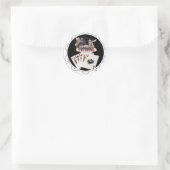 ウェルカムサインブラックトランプのポーカーチップ ラウンドシール (バッグ)