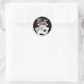 ウェルカムサインブラックトランプのポーカーチップ ラウンドシール (バッグ)