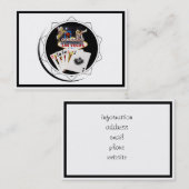 ウェルカムサインブラックトランプのポーカーチップ 名刺 (正面/裏面)