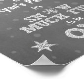 ウェルカムサインブルースノーフレーク雪の多くのおもしろい1 ポスター (角)