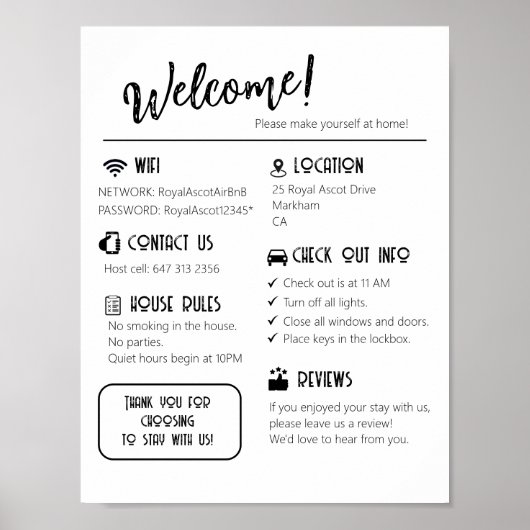 ウェルカムサインプリント、バリューポスター紙（マット） ポスター (正面)