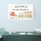 ウェルカムサインベビーシャワーファームベビーアニマルズバナー 横断幕 (トレードショー)