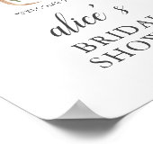 ウェルカムサインボホフラワーパンパグラスブライダルシャワー ポスター (角)