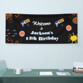 ウェルカムサインボーイズダーツガンバースデーパーティーの供給 横断幕 (トレードショー)