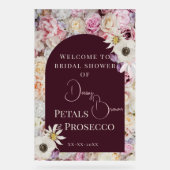 ウェルカムサインマホガニーフローラアーチサマーブライダル アクリルサイン (正面)